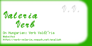 valeria verb business card